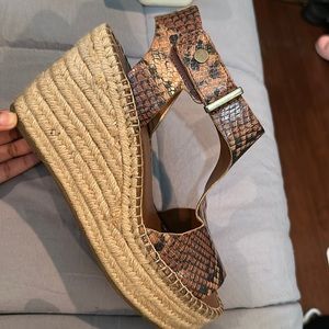 franco sarta size 8.5 wedge heels